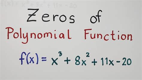5.6: Zeros of Polynomial Functions .